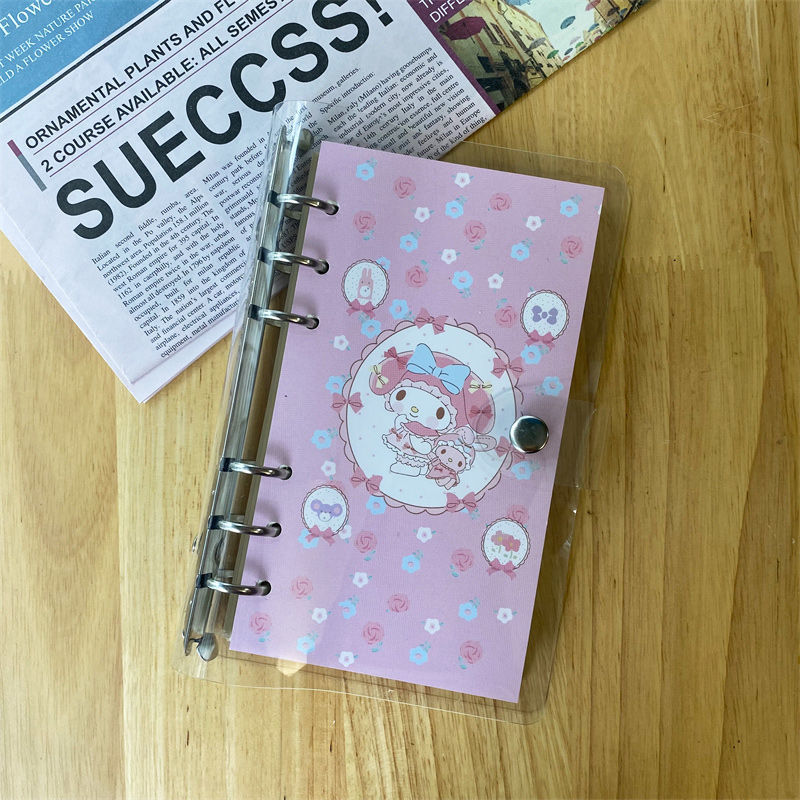 Korean Clow M Melody Journal Book Loose-Leaf Diary Cinnamoroll Babycinnamoroll A6 Cartoon Girl Good-looking Notepad