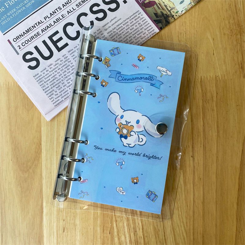 Korean Clow M Melody Journal Book Loose-Leaf Diary Cinnamoroll Babycinnamoroll A6 Cartoon Girl Good-looking Notepad