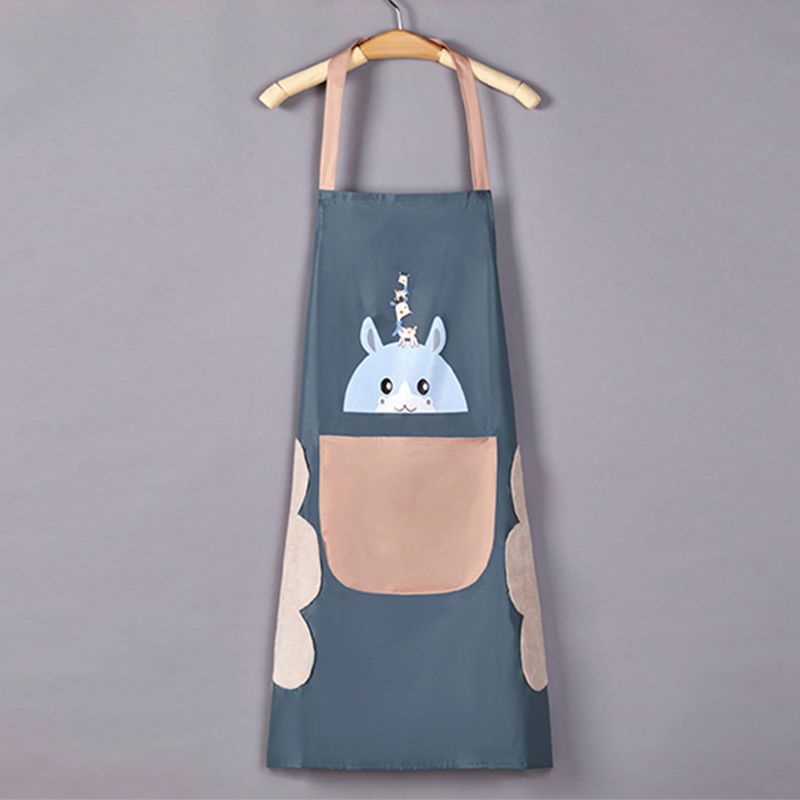 Apron Household Waterproof and Oil-Proof Men's and Women's New Internet Celebrity Apron Korean Style Japanese Style Work Clothes for Work and Housework Apron