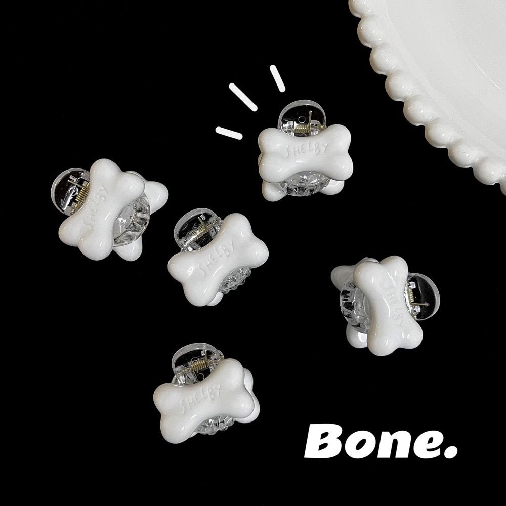 bone small jaw clip white small bone hairpin harajuku hot girl joker hairclip girl heart small jaw clip