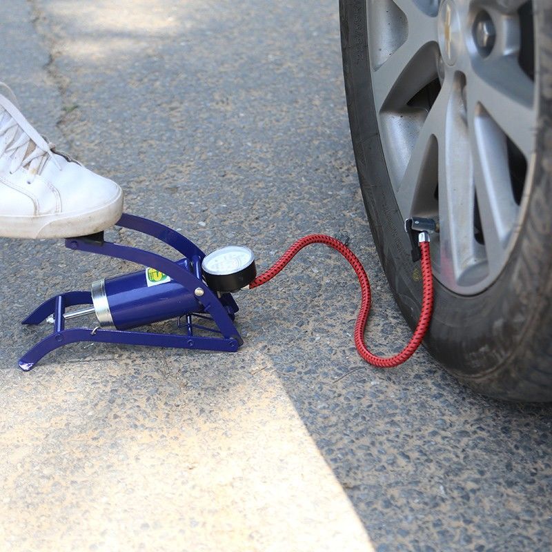 mini foot-operated inflator portable high pressure pedal air pump for cars car foot pedal air pump