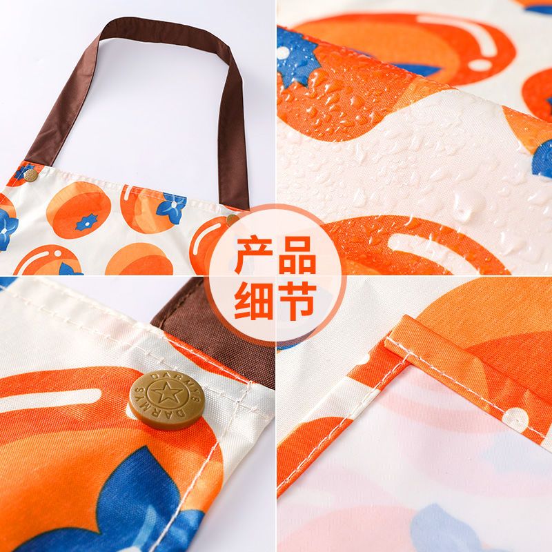 Waterproof Apron Women's Fashion Home Kitchen Cooking Western Style Internet Celebrity Apron Adults at Work Creative Work Clothes Men