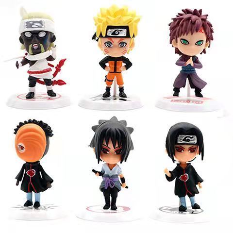 Naruto Hand-Made Full Set of Anime Cute Doll Model Naruto Sasuke Kakashi Desktop Decoration Gift