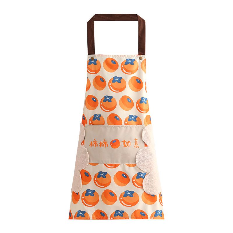 Waterproof Apron Women's Fashion Home Kitchen Cooking Western Style Internet Celebrity Apron Adults at Work Creative Work Clothes Men