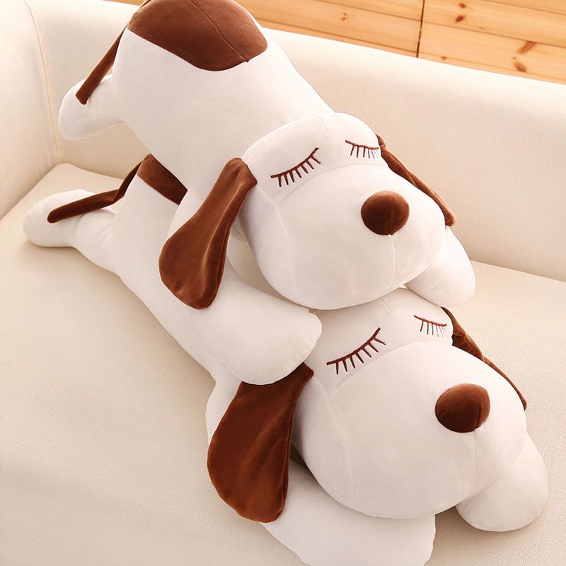 sitting dog plush toy girls‘ doll sleeping pillow cute dog doll large rag doll birthday gift