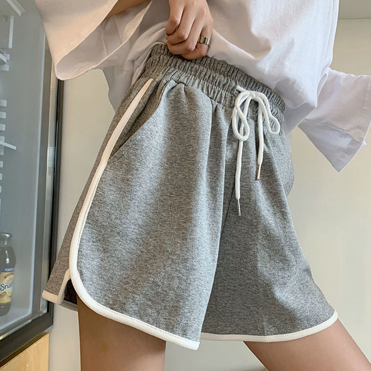 women‘s wide-leg pants summer 2024 new korean style student high waist hot pants casual sports pants cropped shorts women‘s fashion