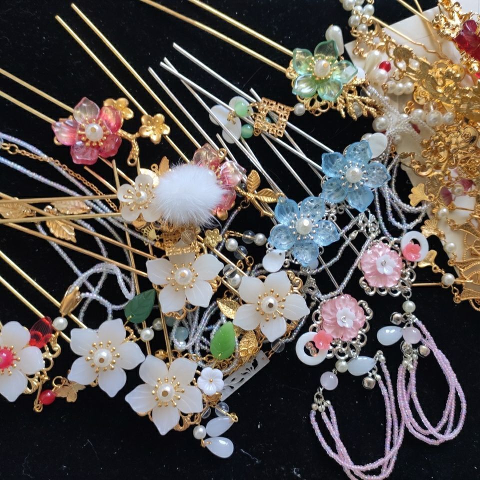 [Simple Handmade] Ancient Style Blind Box Value Hair Accessories Lucky Bag Tassel Hairpin Hairpin Super Fairy Chinese Style Good-looking