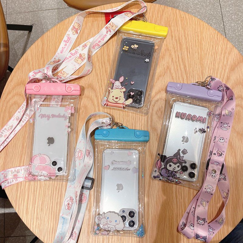 cinnamoroll babycinnamoroll clow m mobile phone waterproof bag swimming touch screen cartoon airbag mobile phone bag halter rain-proof mobile phone case