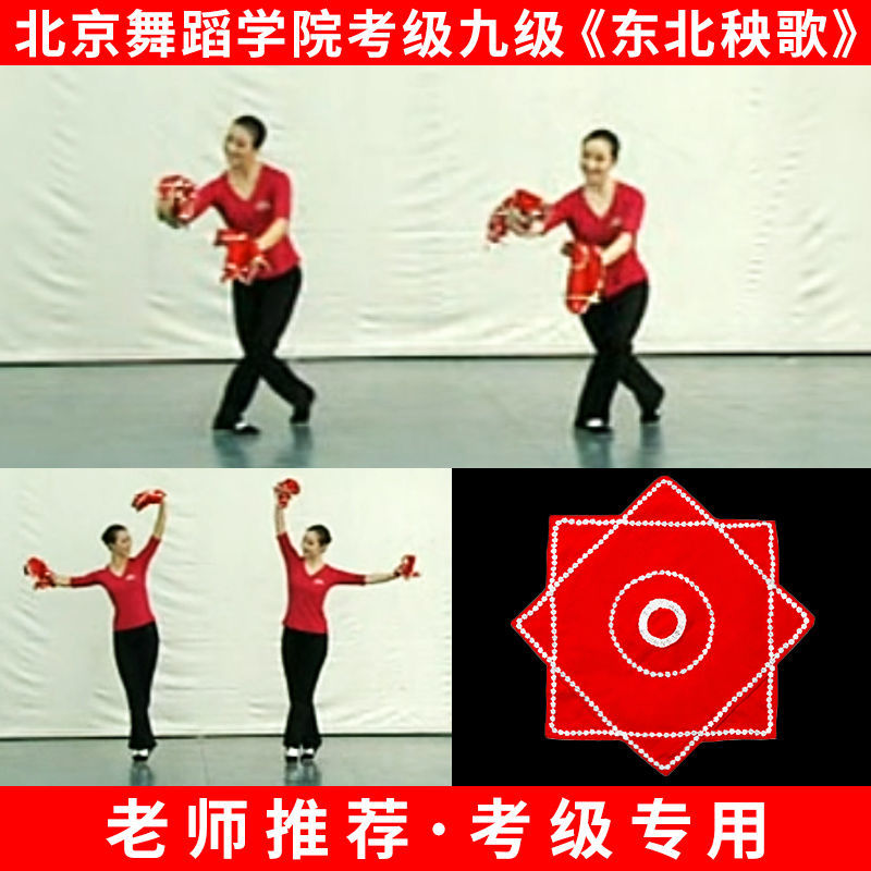 beijing dance academy examination only grade 9 northeast yangko handkerchief flower props two-person handkerchief flower like handkerchief pa