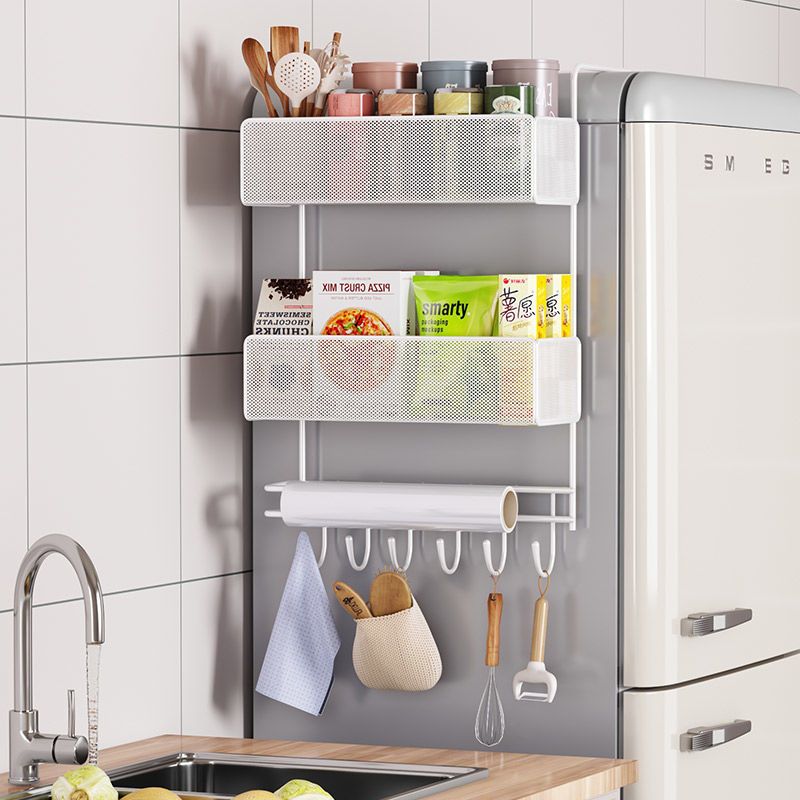 Refrigerator Shelf New Multi-Layer Seasoning Storage Rack Kitchen Utensils Complete Collection Kitchen Supplies Organizing Storage Gadget