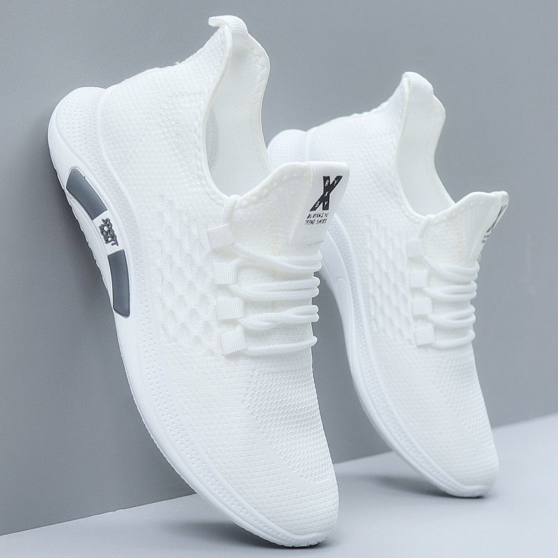 spring and summer white shoes men‘s 2023 new breathable thin mesh sneakers deodorant and lightweight running men‘s casual shoes