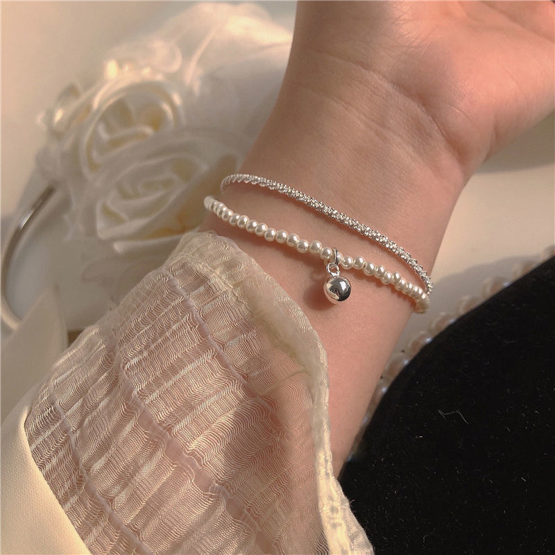 Bell Starry Pearl Double-Layer Baroque Bracelet Cold Style High-Grade Super Fairy Bracelet Niche Japanese Style Design