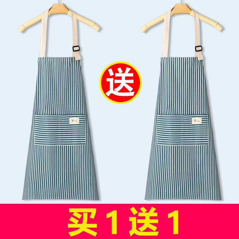 Cotton and Linen Long Sleeve Apron Household Kitchen Bib Overclothes Men's and Women's Work Clothes Pure Cotton Cooking Clothes Apron