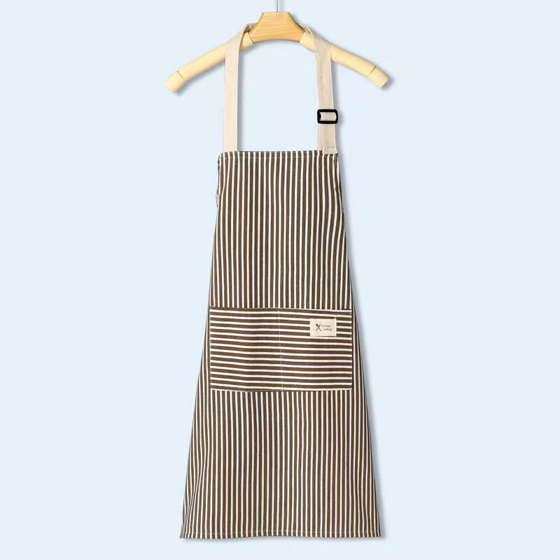 Cotton and Linen Long Sleeve Apron Household Kitchen Bib Overclothes Men's and Women's Work Clothes Pure Cotton Cooking Clothes Apron