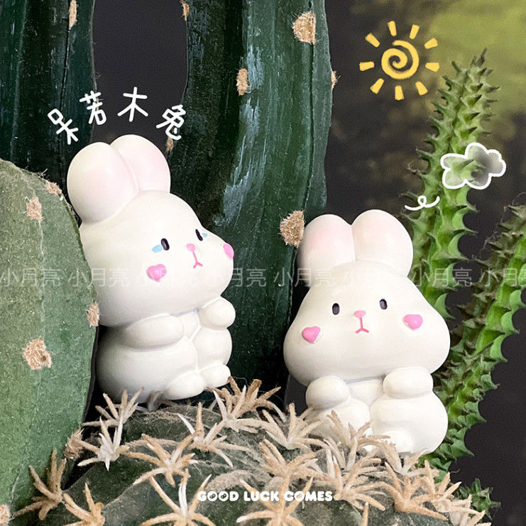 Cute Rabbit Decoration Girl Heart Ins Style Desktop Decoration Set Cartoon Super Cute Creative Car Ornament Decoration