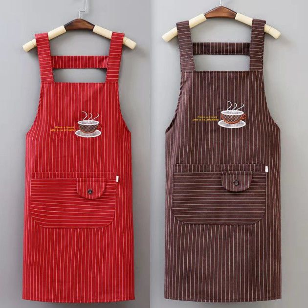 Cotton Apron Shoulder Strap Adult Men Women's Kitchen Eating Wholesale Wedding Couple Two-Piece Set Cleaning Restaurant Work