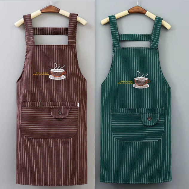 Cotton Apron Shoulder Strap Adult Men Women's Kitchen Eating Wholesale Wedding Couple Two-Piece Set Cleaning Restaurant Work