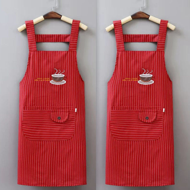 Cotton Apron Shoulder Strap Adult Men Women's Kitchen Eating Wholesale Wedding Couple Two-Piece Set Cleaning Restaurant Work