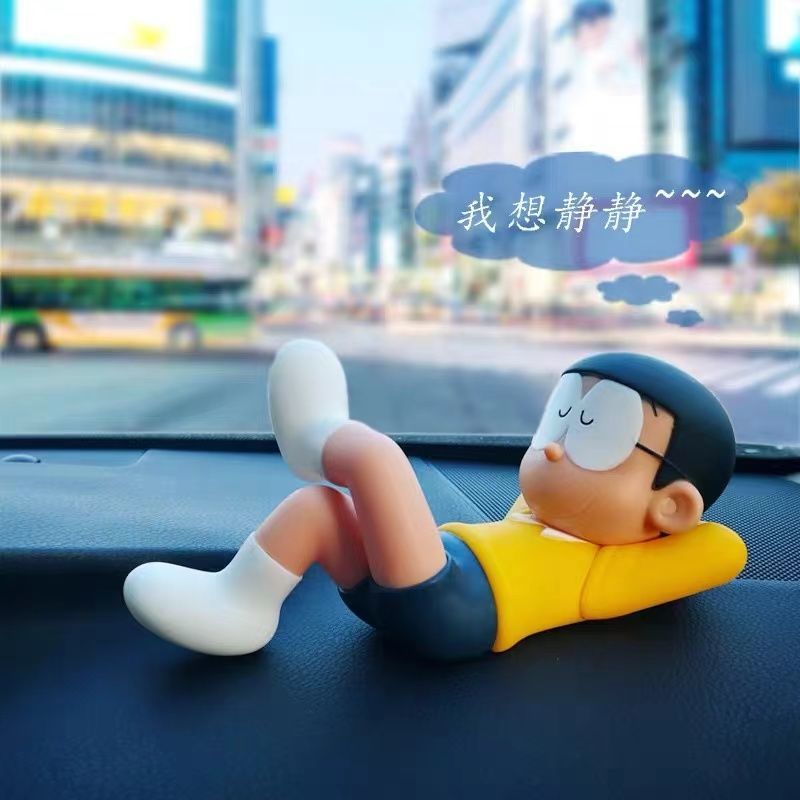 Doraemon Daxiong Car Decoration Sleeping Daxiong and Doraemon Car Doll Car Dashboard Anime Ornament