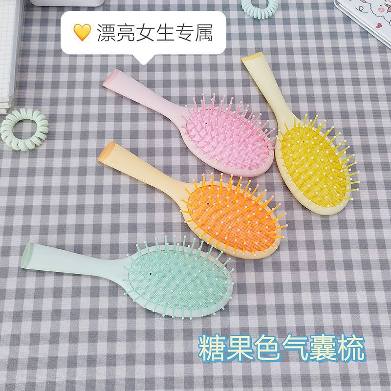 student airbag comb children‘s candy color frosted massage comb mini-portable air cushion comb anti-static wet and dry dual-use