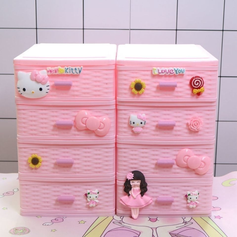 desktop drawer type storage box hair rope cosmetics and jewelry certificate small mini multi-layer plastic storage box