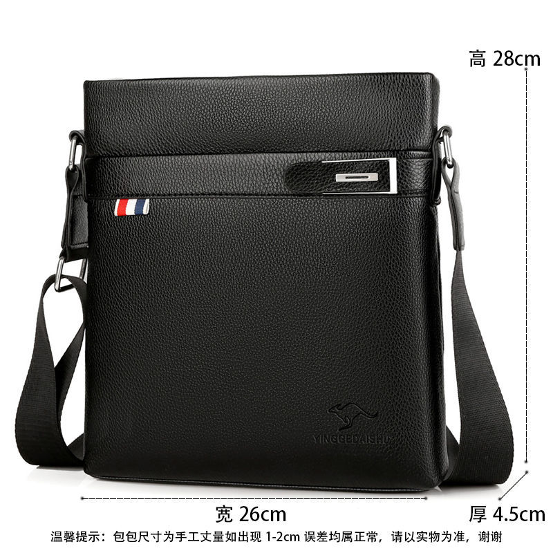 eagle kangaroo men‘s bag authentic leather tactile feel shoulder bag casual messenger bag korean style large capacity vertical backpack men