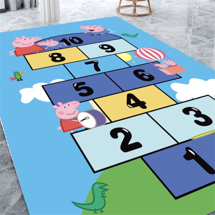 children‘s hopscotch carpet cute boy girl children‘s room bedroom bedside cartoon hopscotch customized floor mat