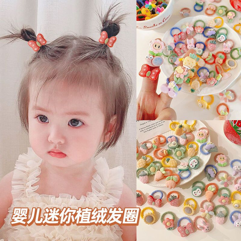 Children's Cute Thumb Hair Band Baby Tie-up Hair Hair Ornaments Baby Headband Little Girl High Elastic Does Not Hurt Hair Rubber Bands Headdress
