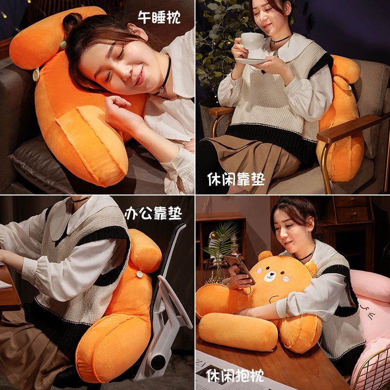 Bedside Soft Upholstery Big Backrest Sofa Cushion Dormitory Bed Study Cushion Pillow Lumber Pad Chair Waist Pillow Pillow