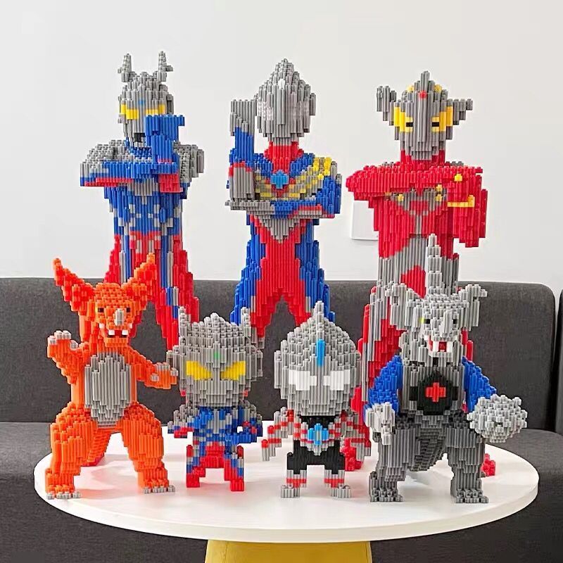 Compatible with Lego Ultraman Building Blocks Small Particles Children's Educational Three-Dimensional Miniature Assembled Toy Boy Jigsaw Gift