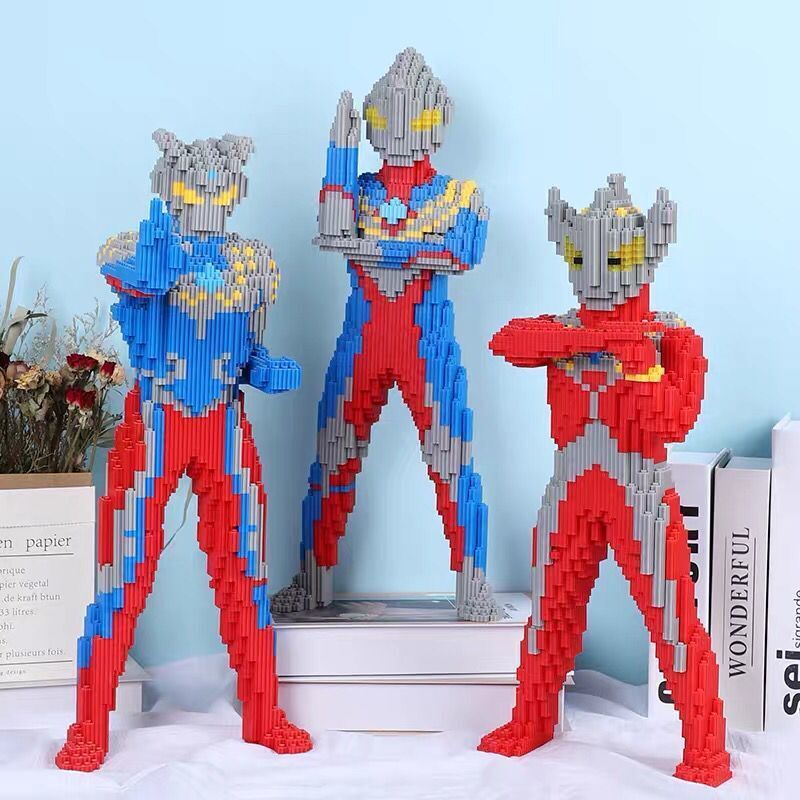 Compatible with Lego Ultraman Building Blocks Small Particles Children's Educational Three-Dimensional Miniature Assembled Toy Boy Jigsaw Gift