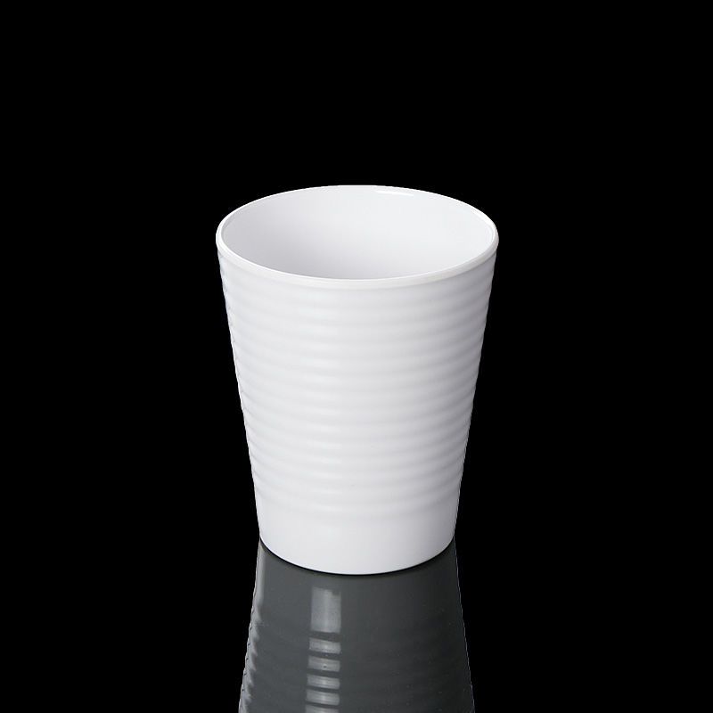 Melamine White Cup Hot Pot Imitation Porcelain Drink Water Cup Plastic Drop-Resistant Mouth Cup Hotel Restaurant Tableware Commercial Tea Cup