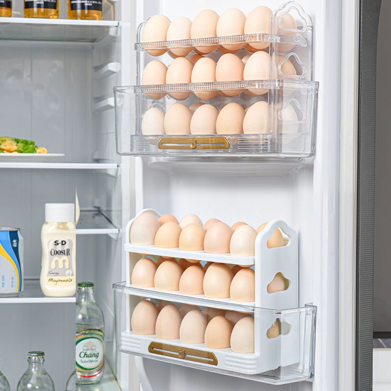 Egg Storage Box Refrigerator Side Door Flip Storage Fantastic Household Fresh-Keeping Box Large Capacity Kitchen Food Grade Egg Carton