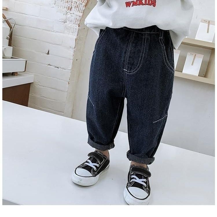 baby jeans 2022 spring and autumn new korean style boy loose harem pants children skinny casual long pants