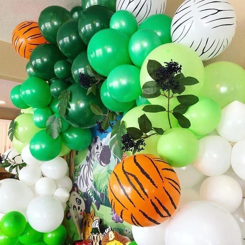 Dark Green Fruit Green White Dark Green Balloon Mori Theme Birthday Kindergarten Graduation Ceremony Decoration