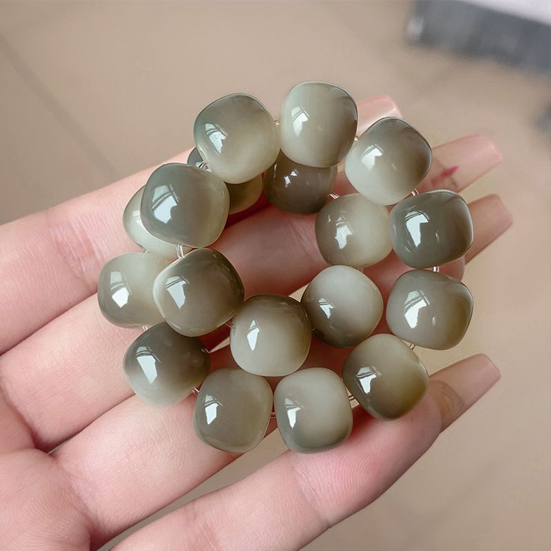 lingyue pavilion smoky gray bodhi bracelet pliable temperament gradient bodhi seed buddha beads collectables-autograph bracelet men and women bracelet