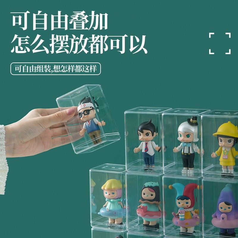 Blind Box Hand-Made Single Storage Display Stand Doll Cabinet Wall-Mounted Dustproof Acrylic Display Box Transparent Large Capacity