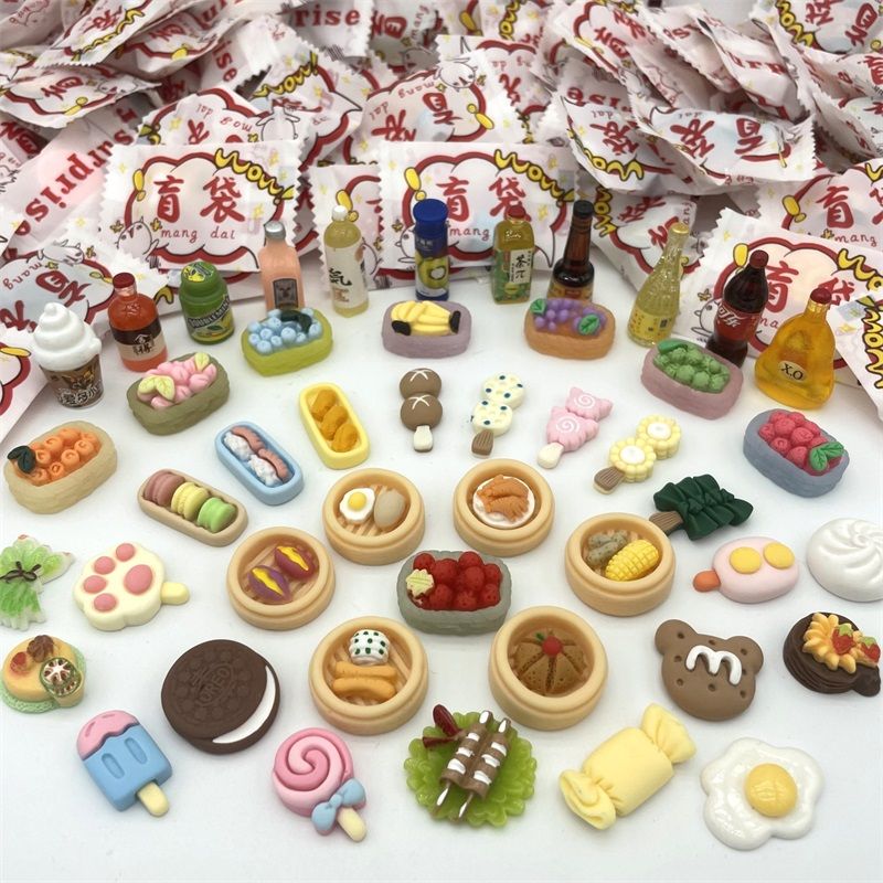 Mini Miniature Toys Blind Bag Cute Japanese Internet Celebrity Food and Play Simulation Bottle Drink Cake DIY accessories
