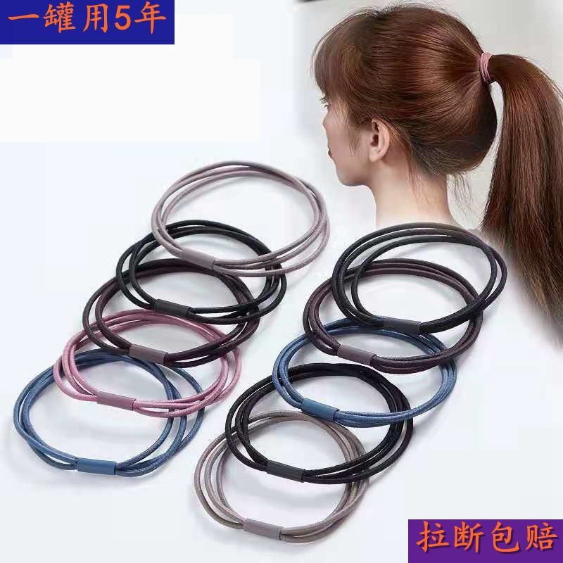 internet celebrity three-in-one hair rope rubber band tie head seamless hair accessories headdress simple fashion hair band hair rope tie hair