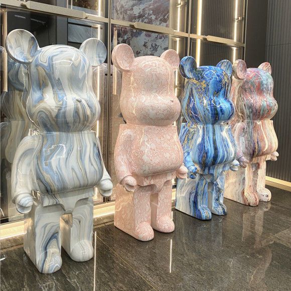 2024 new violent bear oversized piggy bank floor ornaments bearbrick savings bank light luxury living room gift