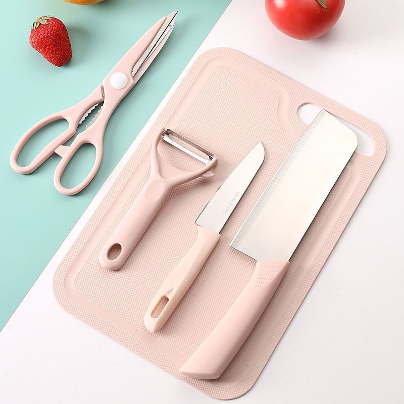 kitchen knife cutting board set stainless steel kitchen knife meat slice knife sharp fruit knife dormitory lightweight lady knife food supplement knife