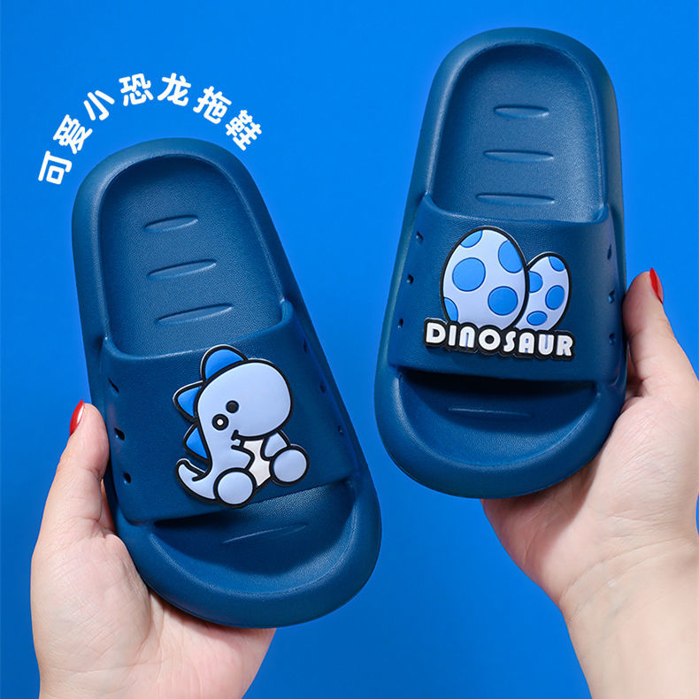 children‘s slippers summer indoor home home outdoor wear bath non-slip soft bottom boys and girls baby middle and big children dinosaur sandals