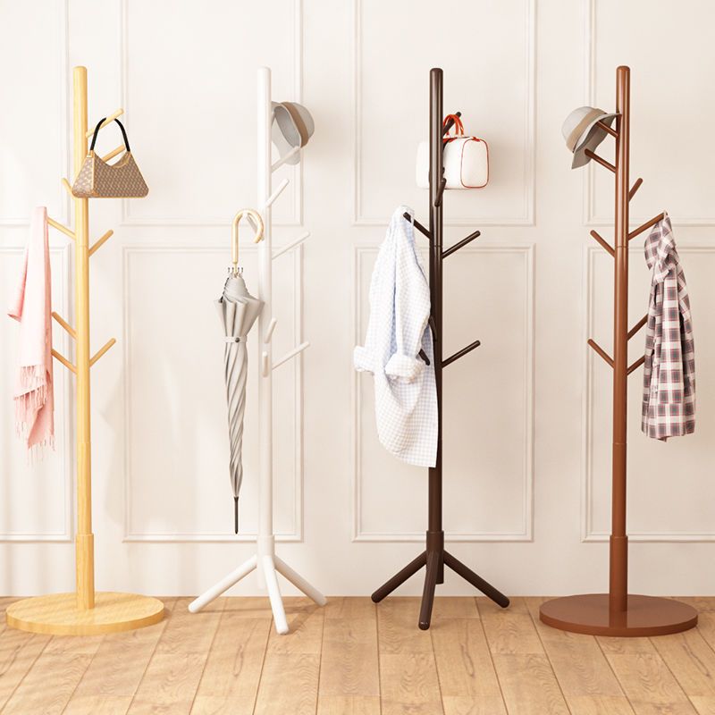 solid wood coat and hat rack floor bedroom vertical clothes rack household simple hang the clothes shelf room pannier bag shelf