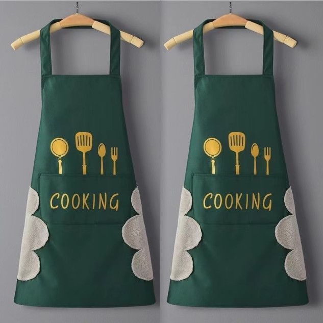 New Apron Waterproof Oil-Proof Household Kitchen Cleaning Restaurant Baking Adult Men's and Women's Average Size Work Clothes Wholesale Thick