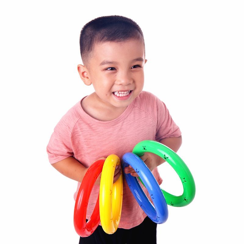 Kindergarten Audio Gymnastics Ring Morning Exercise Rattle Equipment Children Gymnastics Ring Plastic Dance Baby Bracelet Rattle