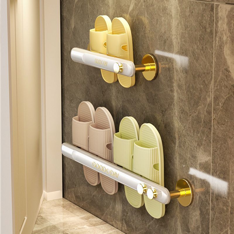 Wall Bathroom Slipper Rack Wall-Mounted Toilet Shoe Storage Fantastic Bathroom Punch-Free Shoe Rack Storage Rack