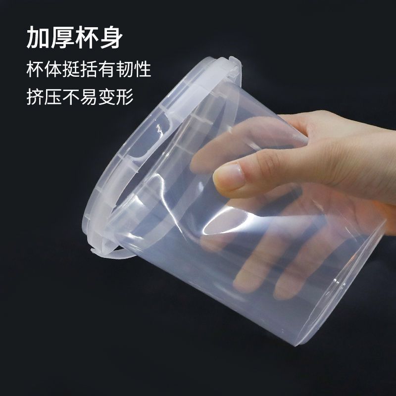 Transparent Fruit Tea Cold Drink Juice Cup Disposable Milk Tea Bucket Takeaway Internet Celebrity Milky Tea Cup Fruit Bucket Hand Carry with Cover