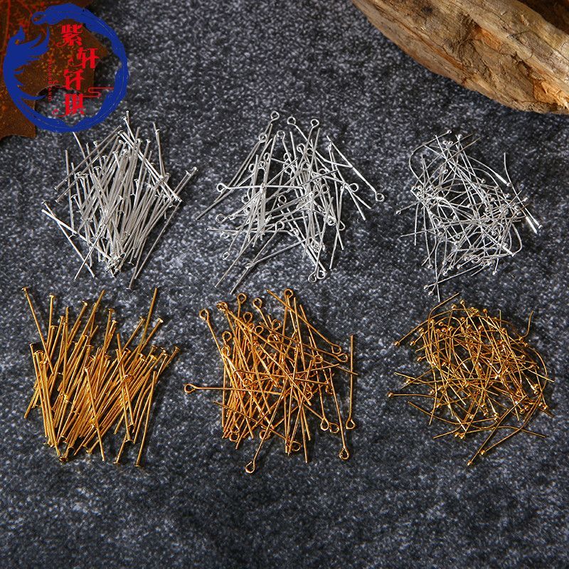 diy handmade 3cm ball needle t needle 9 word needle round head needle ancient style hanfu jewelry accessories materials hairpin