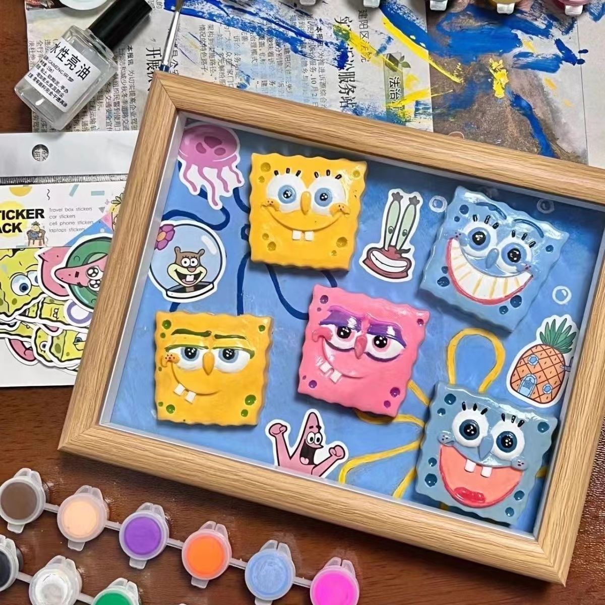 Clow M Stitch Creative Diy Hand Painting Plaster Doll Quick Release Ins Style Good-looking Mini Version Hot Sale