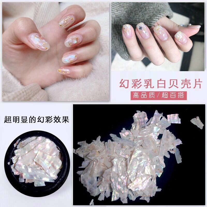 Nail Accessories Gold Foil Paper Tinfoil Pieces Broken Gold Foil Tin Foil Paillette Jinbo Paper Ultra-Thin Shell Patch Set